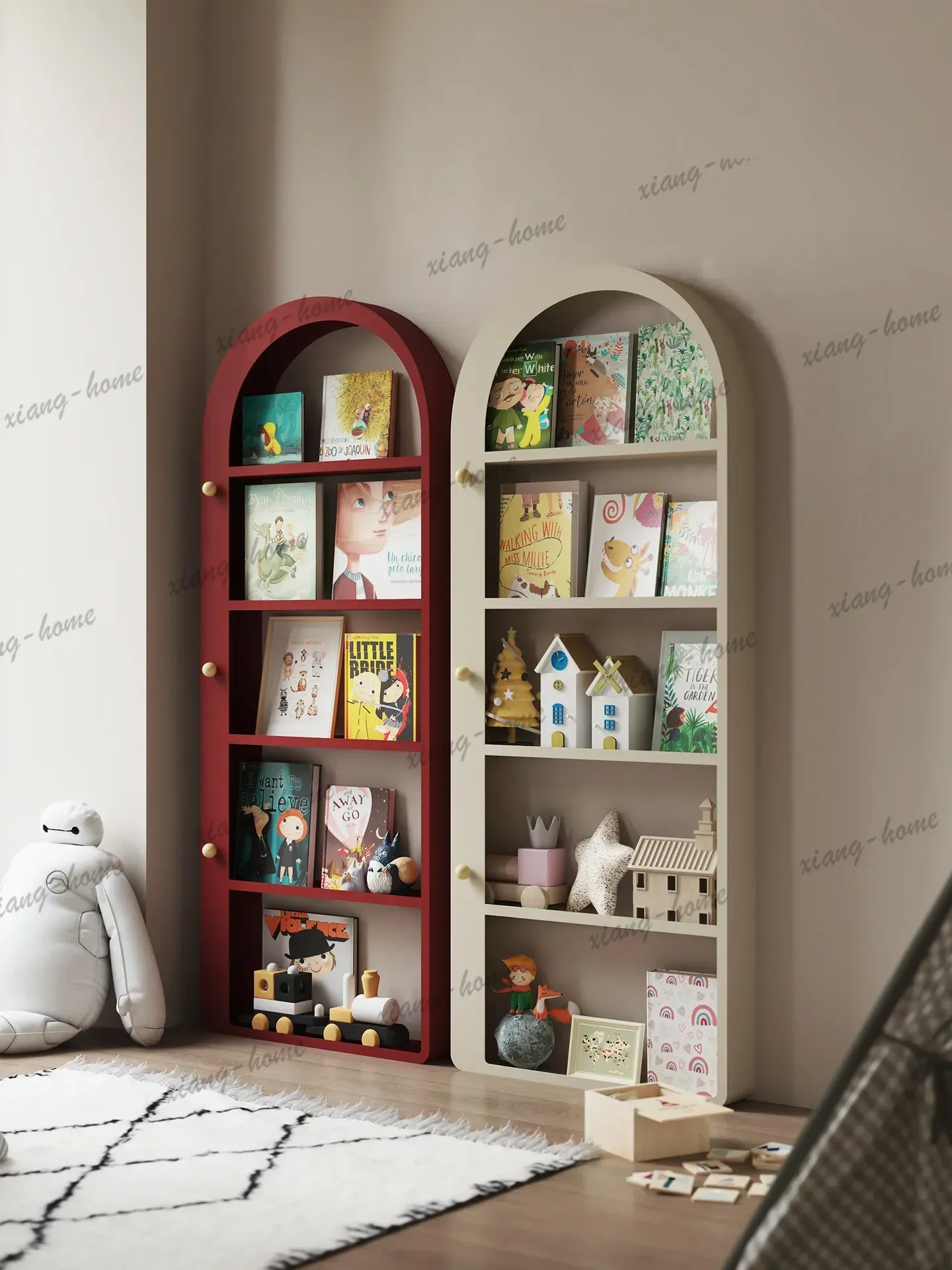 PG Household wall shelf, ultra-thin multi-layer display storage behind the door, bedroom wall-mounted bookshelf, dining room