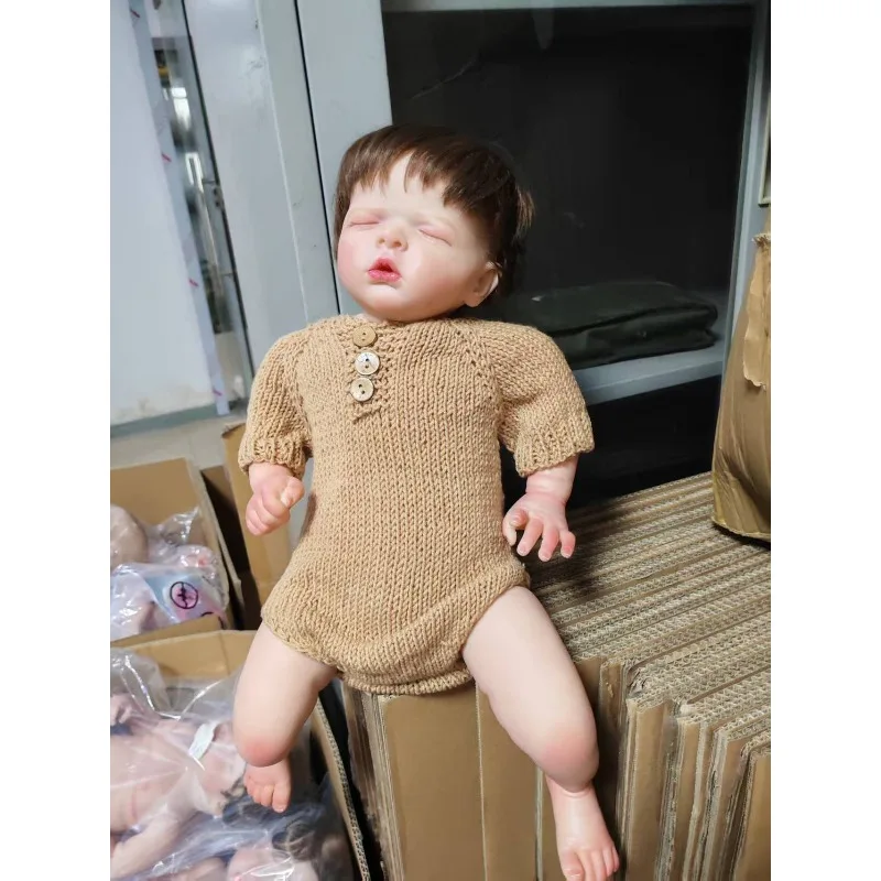 50 سنتيمتر تولد من جديد دمية نابض بالحياة الوليد النوم دمية لويزا مع نشأة الطلاء الأوردة المرئية متعددة