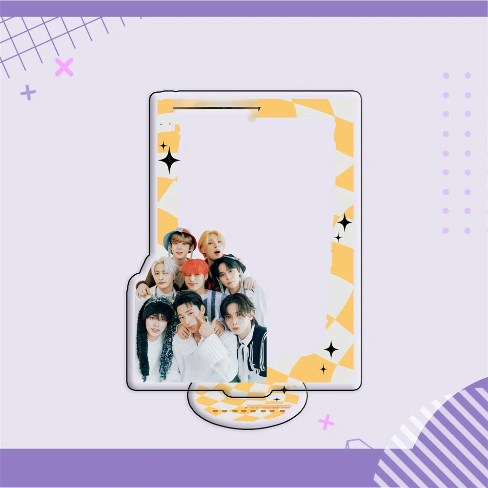 Kpop GIDLE ATEEZ ITZY Acrylic Plaque High Quality INS Style Card Holder 3 Inch Small Cards Storage YUQI SHUHUA SAN SOOBIN Gifts