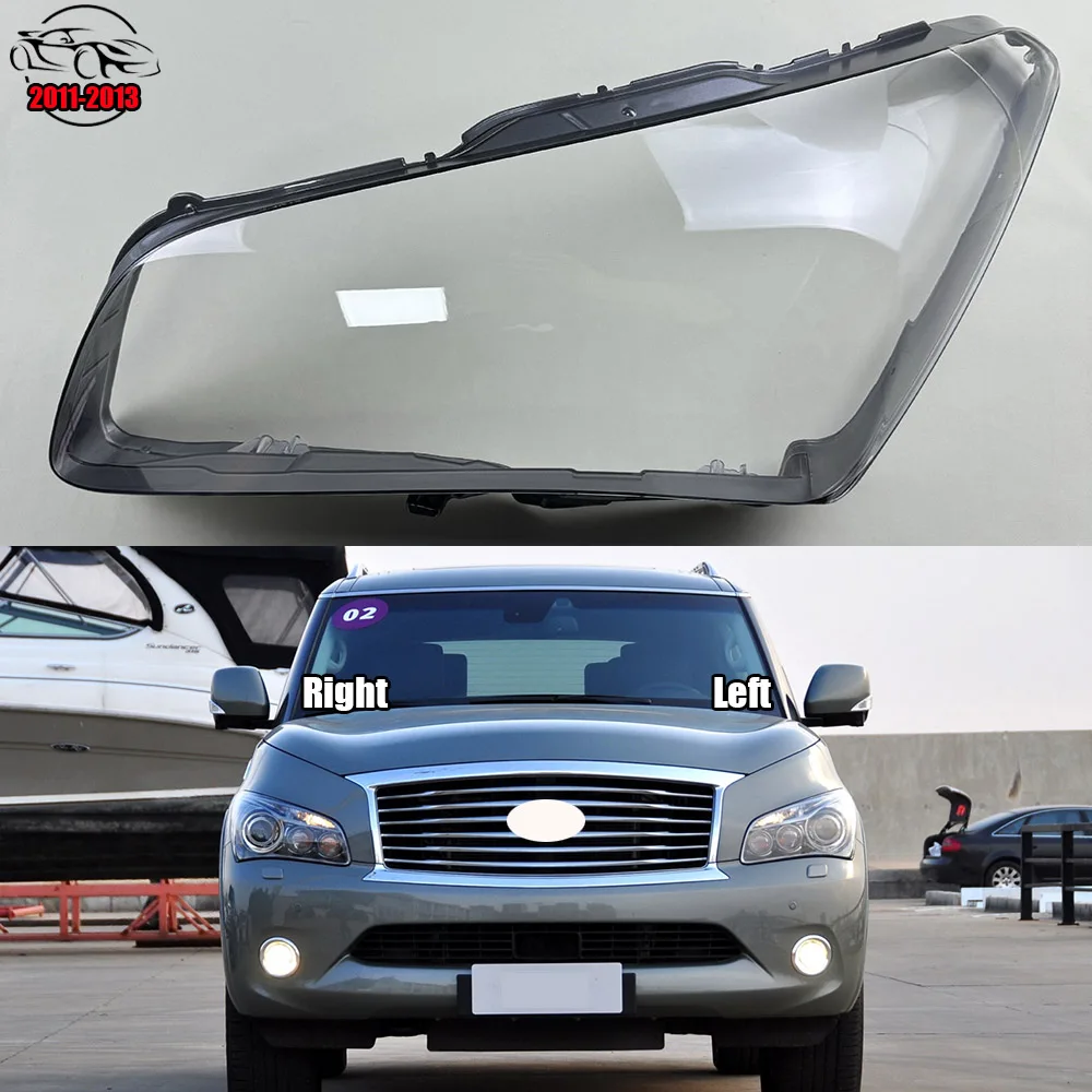 

For Infiniti QX80 2011 2012 2013 Transparent Lampshade Headlamp Cover Lamp Shade Headlight Shell Lens Plexiglass