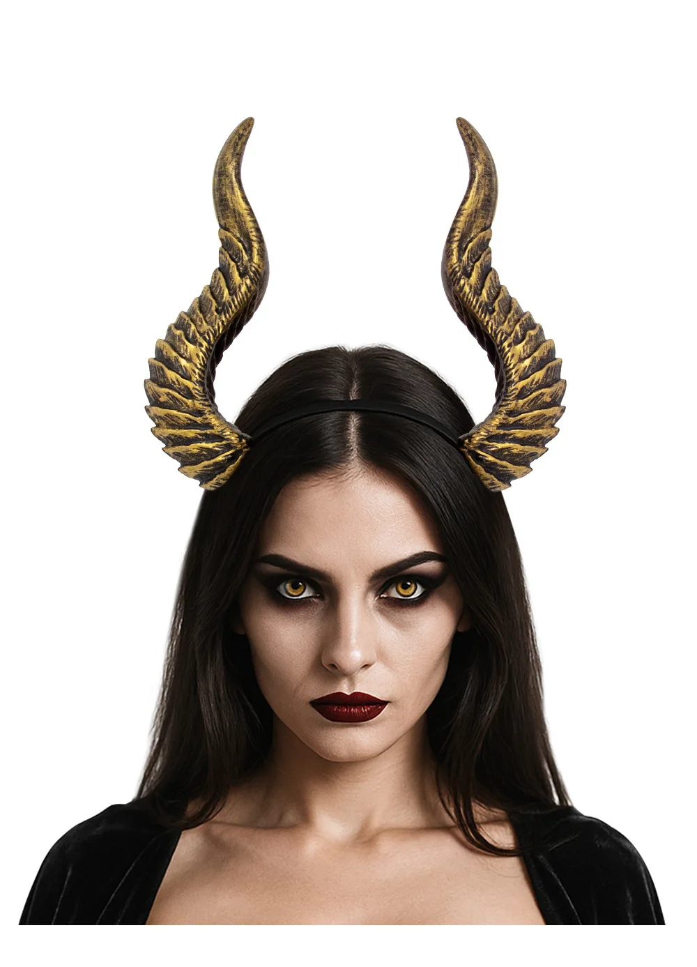 2025Halloween Cosplay Teufelshorn Haarreifen DIY Montage COS Haarschmuck Requisiten Dämon Ochse Verformbares Horn – Detail 17