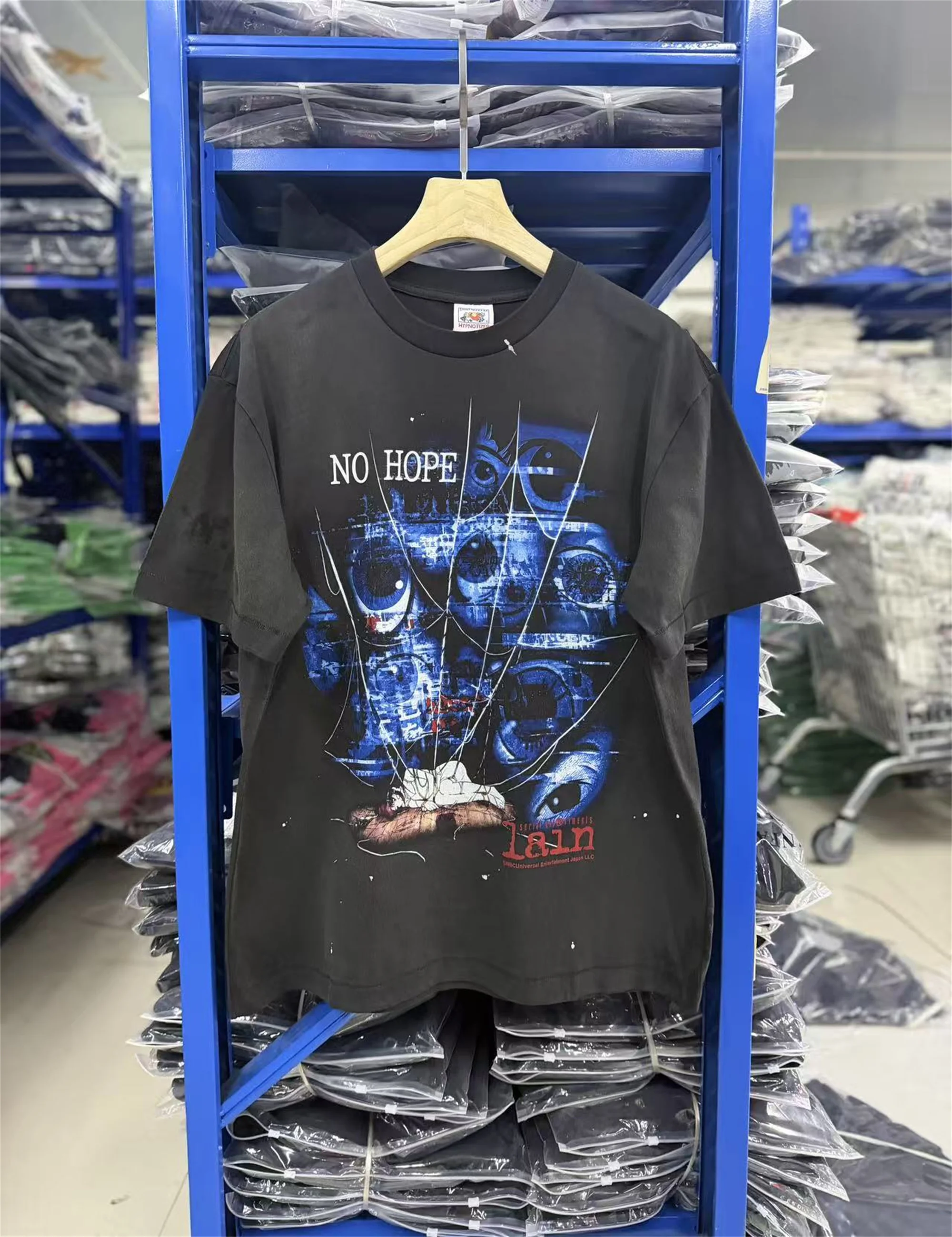 SAINT OF MICHAEL NEW Arrival FW26 Experiments Lain Distressed Washed Anime Print High-Street
