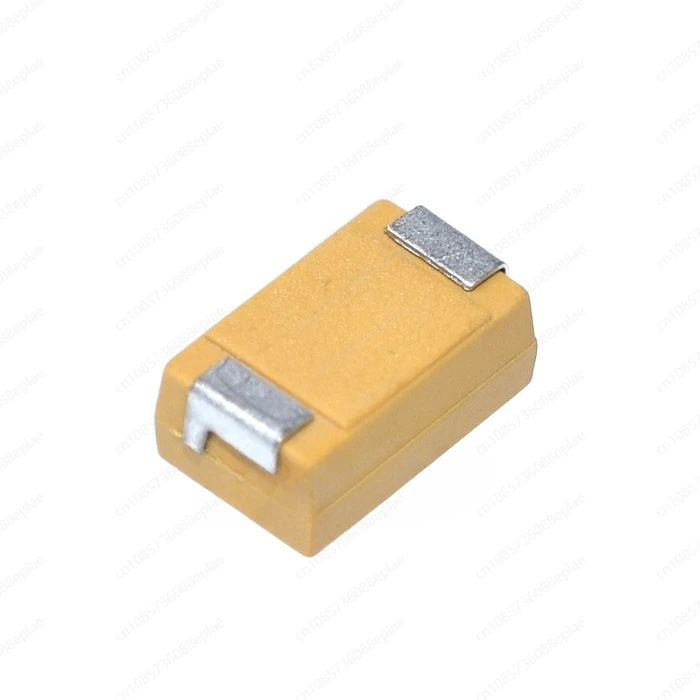 Type D 25V 100UF 107E Patch Tantalum Capacitor 7343/2917 Yellow, Polar Bile Capacitor