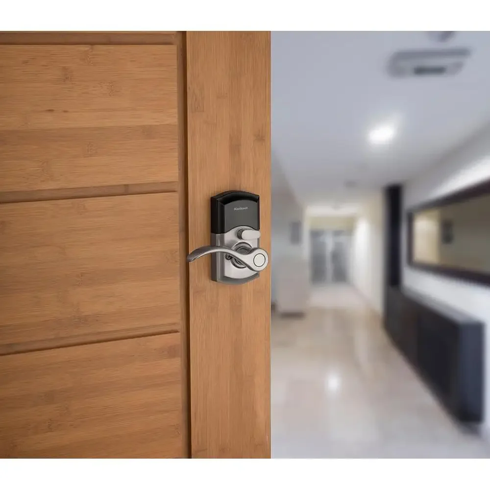 Smart Keyless Entry Electronic Lever Lock 10-Button Keypad 3-Year Battery Life High Traffic Durability Intrusion Alert Auto-Lock