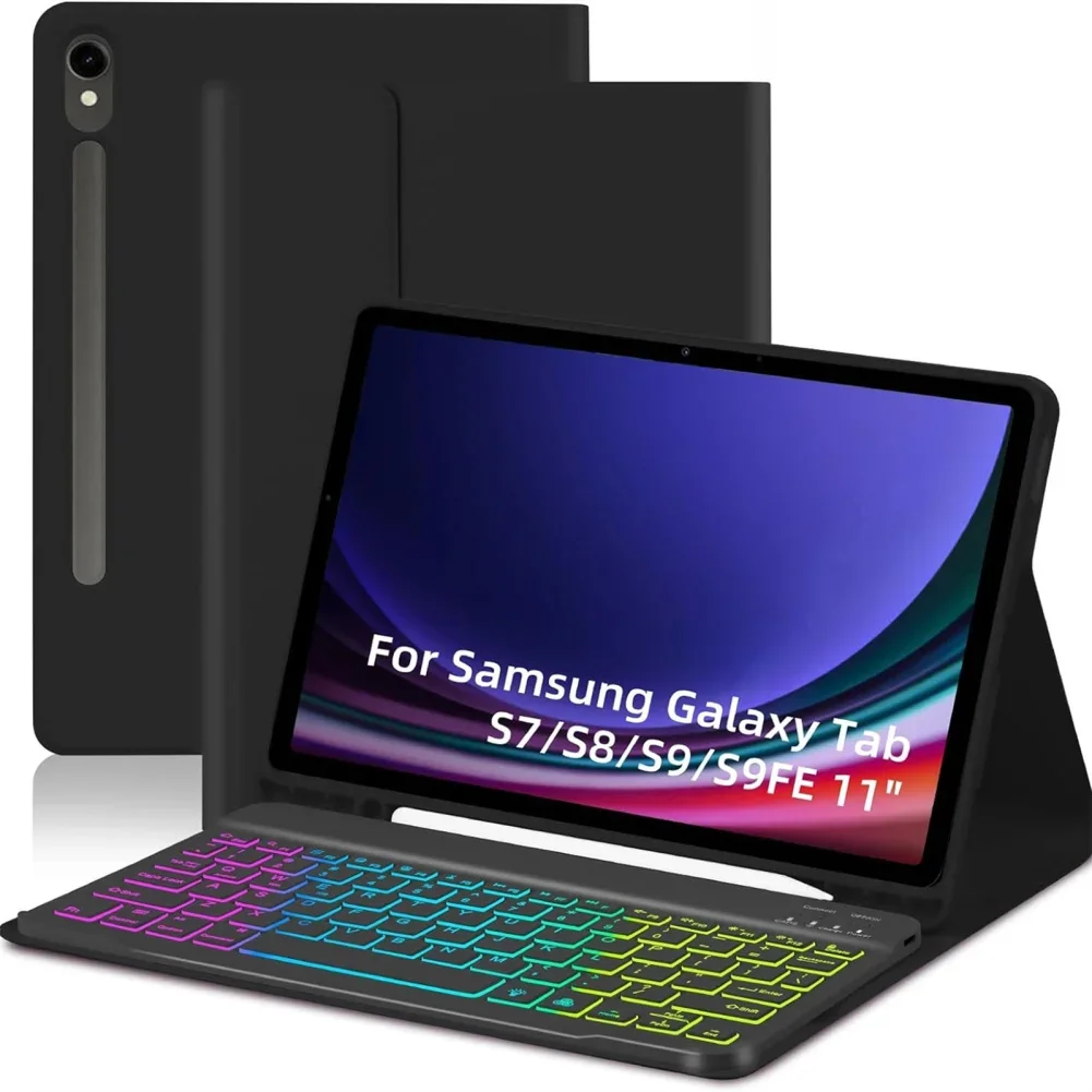

Keyboard Case Wireless Detachable Tablet Cover Backlit Keyboard Compatible Case For Galaxy Tab S7 S8 S9 11 Inch S9 FE 10.9 Funda