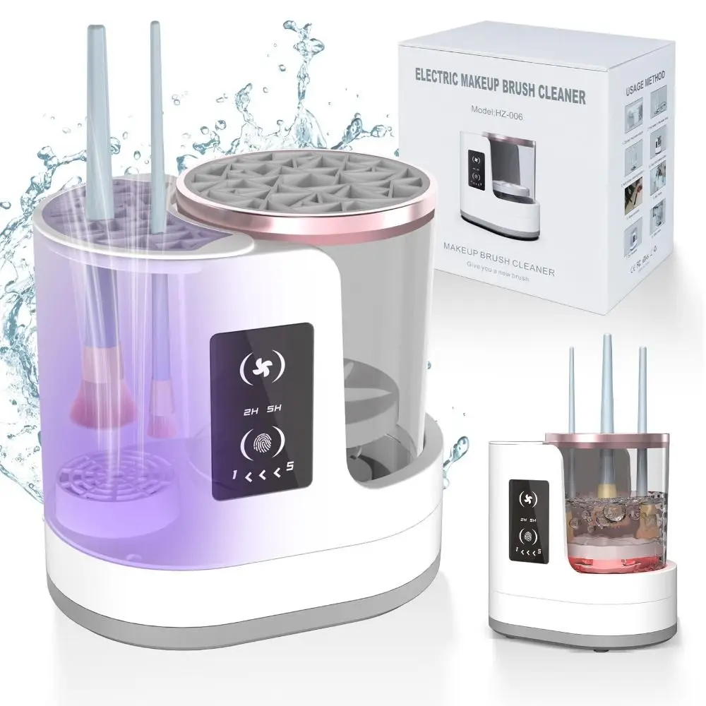 

Automatic 3 IN 1 Makeup Brush Cleaner Machine Electric USB Makeup Brush Cleaner And Dryer With Dryer-Holder Portable