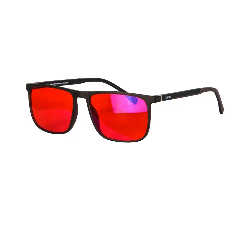 SHINU Marke Guter Schlaf Blau Licht Blockieren Gläser Männer Rote Linsen Anti Grünes Licht Beseitigen Augen Belastung Gläser Blau Licht