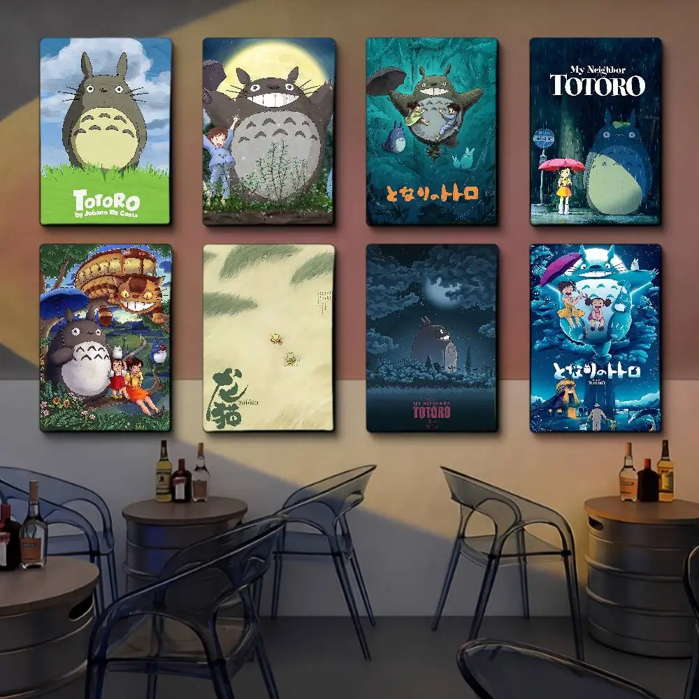 T-Totoro ملصقات الفيلم اللاصقة غرفة خمر المنزل بار مقهى ديكور غرفة جدار ديكور