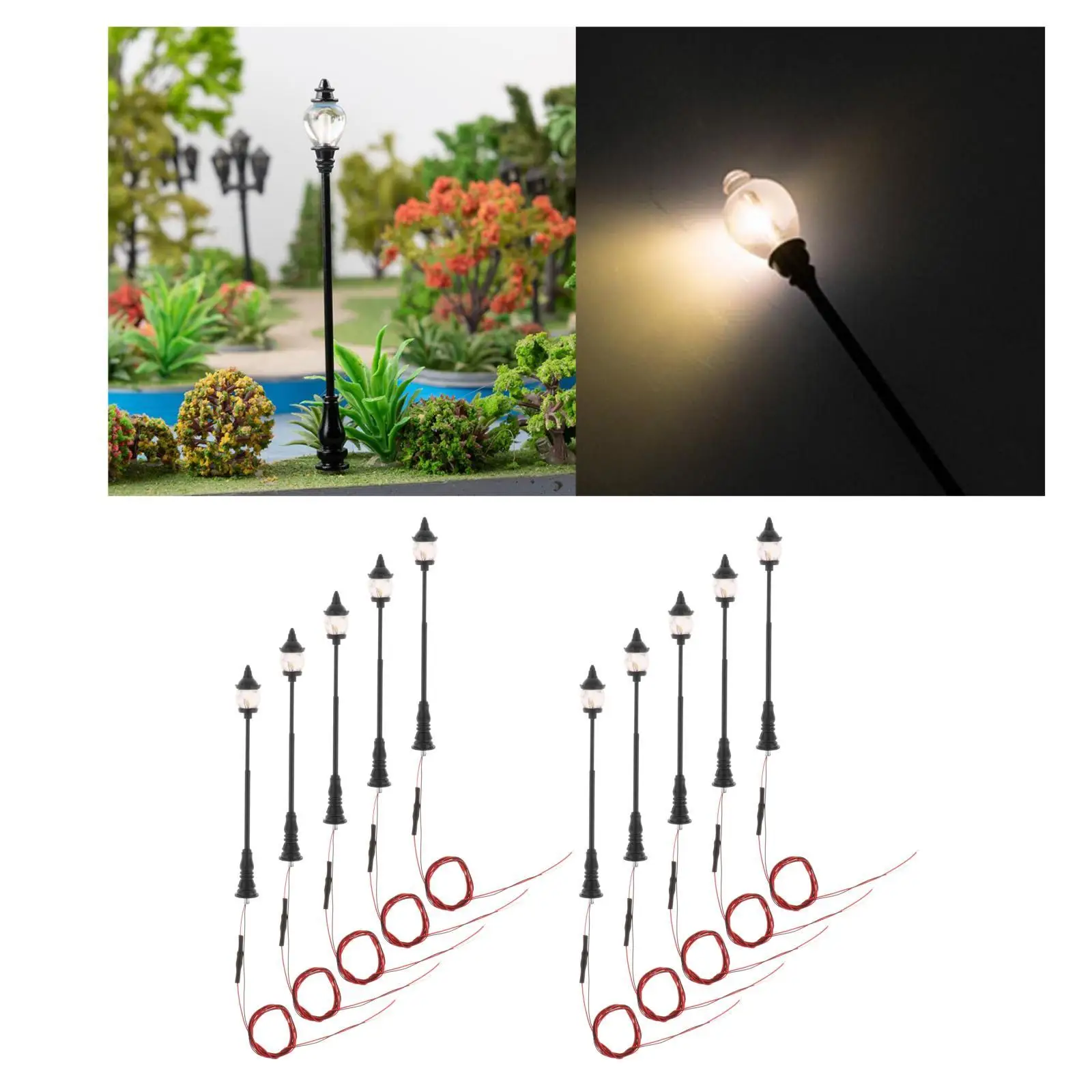 10 Pack 8.8cm Lights LED 12V Miniature Table Lamp Micro Architecture Fixture