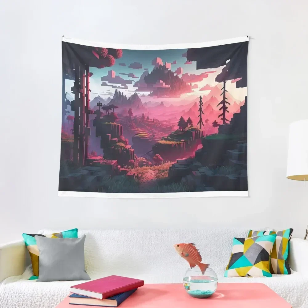 

Sunset Over The Blocks Tapestry Decoration Pictures Room Wall Room Decorations Aesthetic Decorative Paintings Tapestry