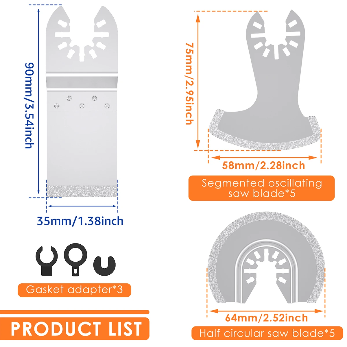 10/4Pcs Diamond Oscillating Multitool ใบมีด Saw Renovator ใบเลื่อยสําหรับกําจัดซีเมนต์กรวดกระเบื้องเซรามิคตัดหินอ่อน