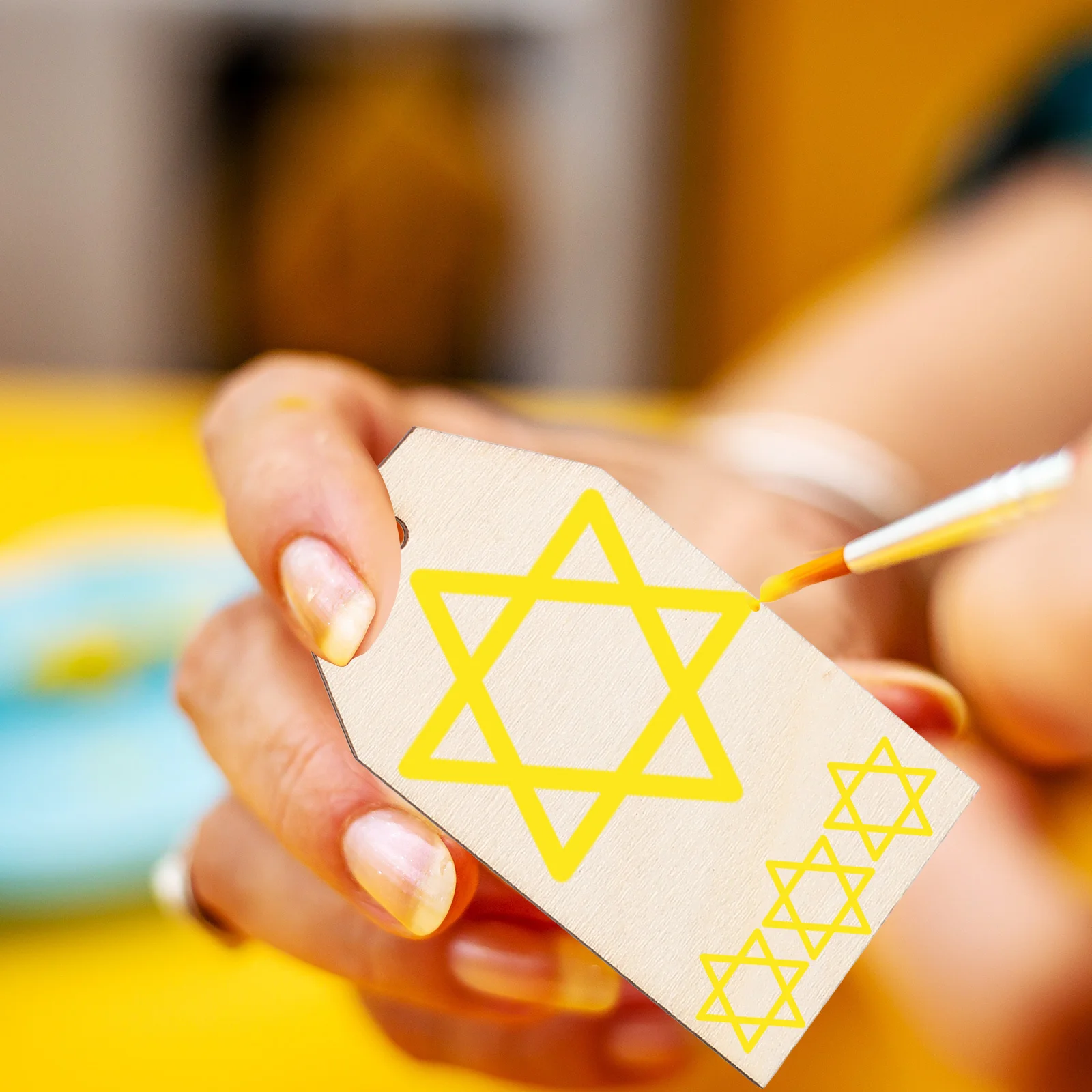 

10Pcs Natural Wooden Tags Blank Unfinished Hanging Tags for DIY Christmas Tree Decor Craft Projects Smooth Burr-Free Wood