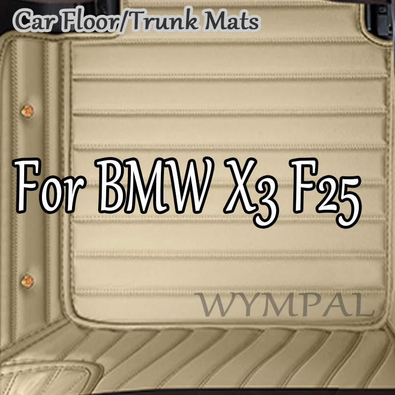 

Luxury Artificial Leather Custom Car Floor Mats for BMW X3 F25 2011-2017 Year Interior Details Car Accessories