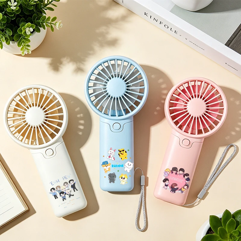 ENHYPEN Portable Fan Convenient Small Fan Summer Pocket Hand-held Fans Lightweight KPOP Men's Team