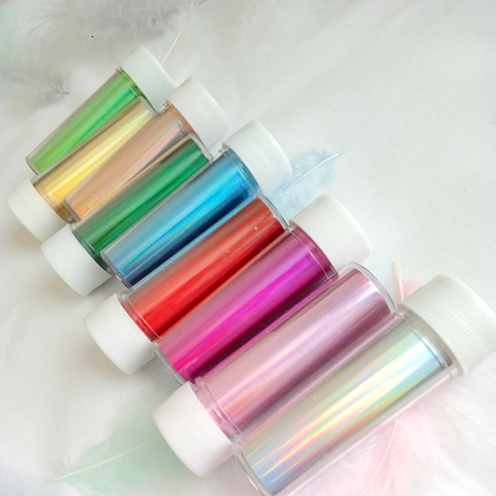 8cm Wide Holographic Transfer Foils Thin Fashion Nail Stickers DIY Nail Art Manicure Decal