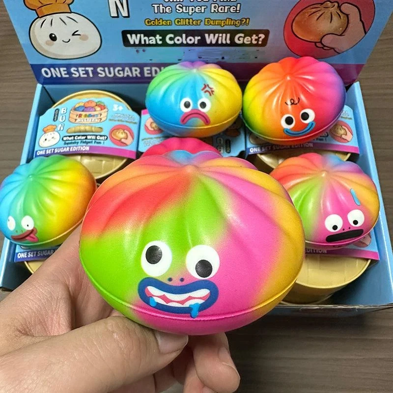 Hot Sale Realistic Colorful  Mysterious Buns Soft Fidget Toys Stress Relieving Gifts Office Desk Accessories Birthday Gifts