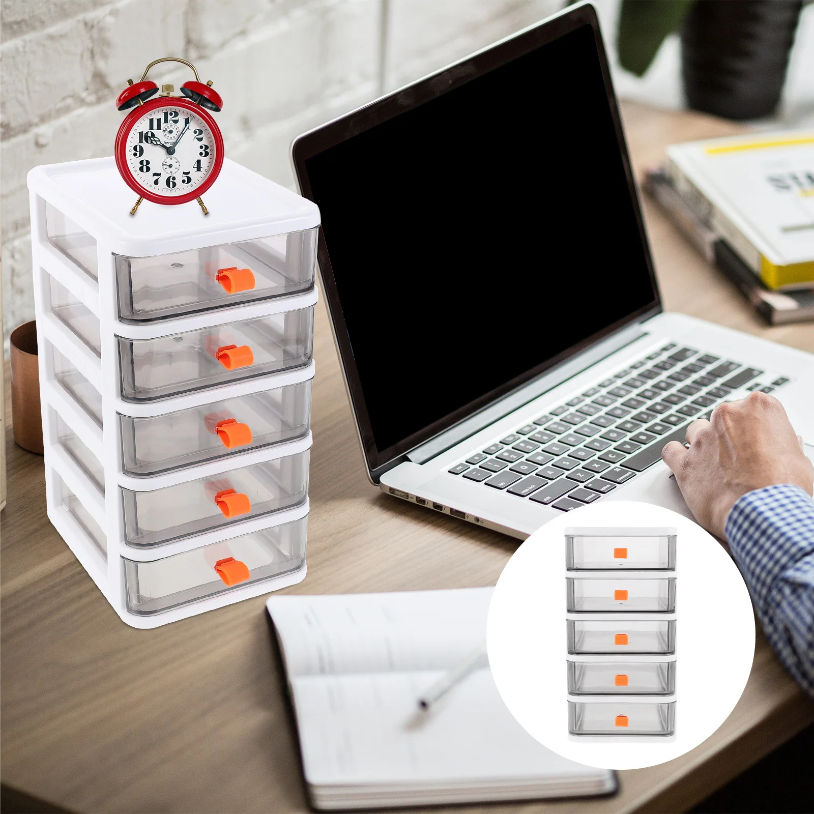 

1Pcs Desktop Storage Box Multi-Deck Drawer Organizer Transparent Jewelry Stationery Holder Portable Office Study Room
