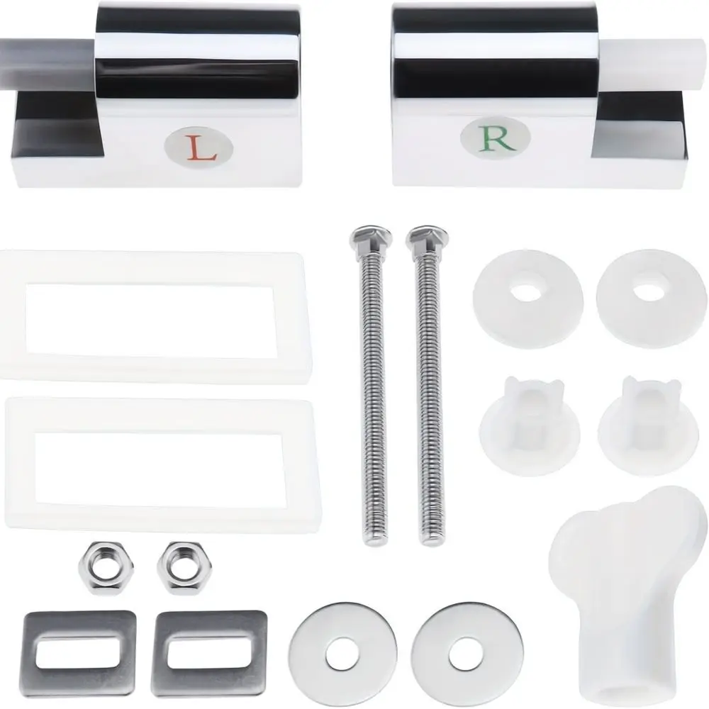 Soft Close Toilet Cover Hinge Replacement Kit ABS Base Bathroom Repair Hardware Parts Quiet Closing Mechanism