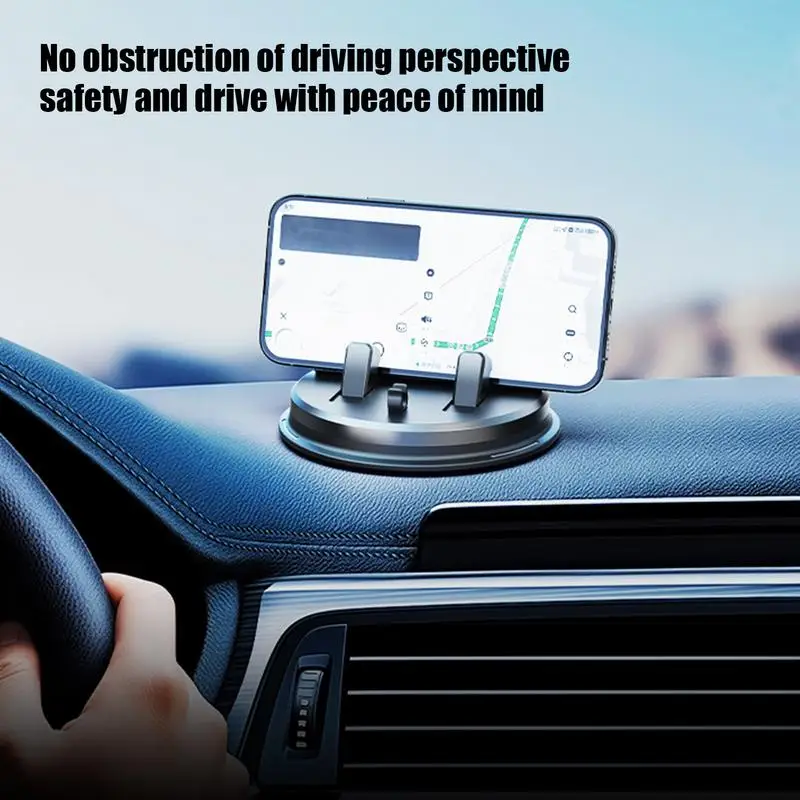 Car Dash Phone Holder Adjustable Smartphone Mount Anti-Slip Dashboard Navigation Bracket Multifunctional Suction Cup Mobile