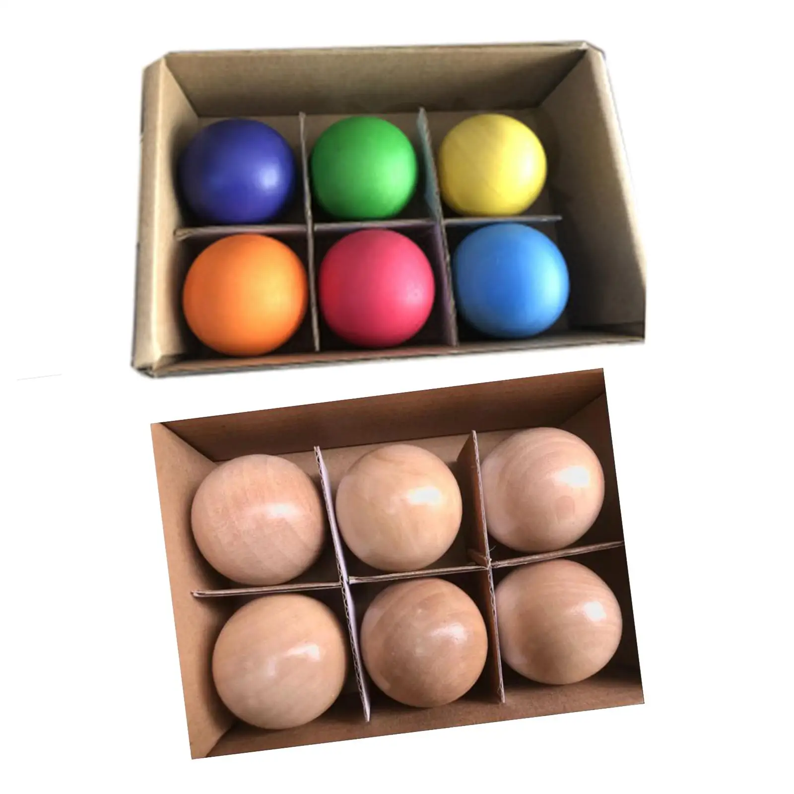 6x Montessori Toys Wooden Balls Counting Toy for Handcraft Wooden Toys