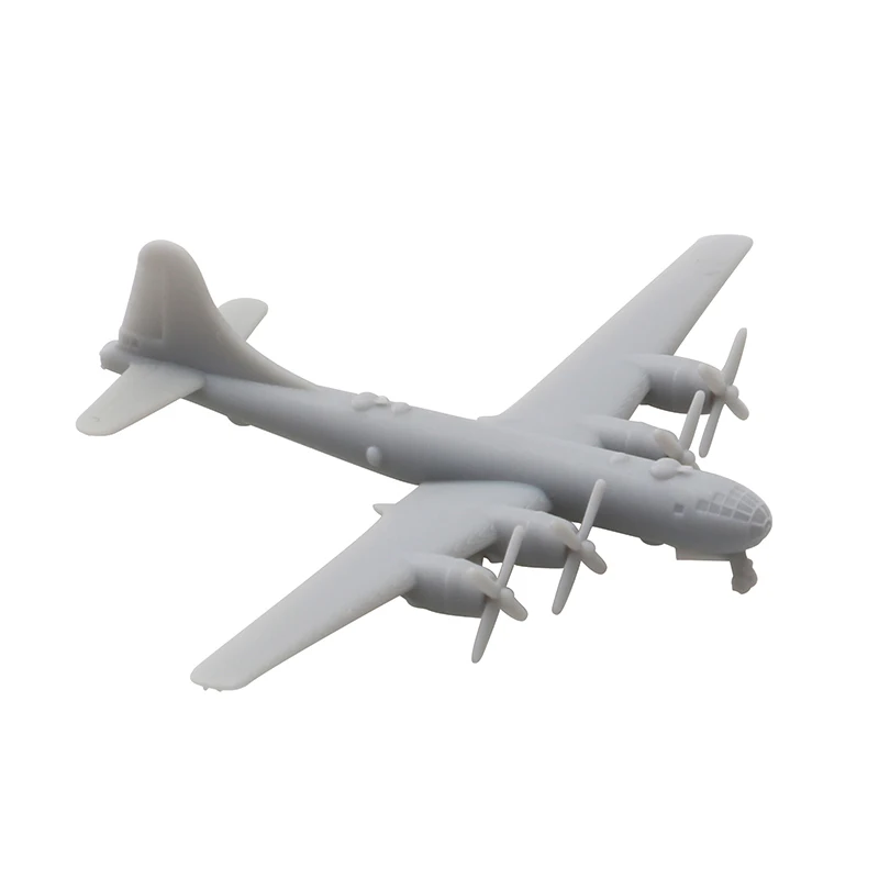 2PCS 1/2000 700 400 350 Scale B-29 Strategic Bomber Resin Model Length 12.3/43/75.2/86mm Toy Airplane with Landing Gear