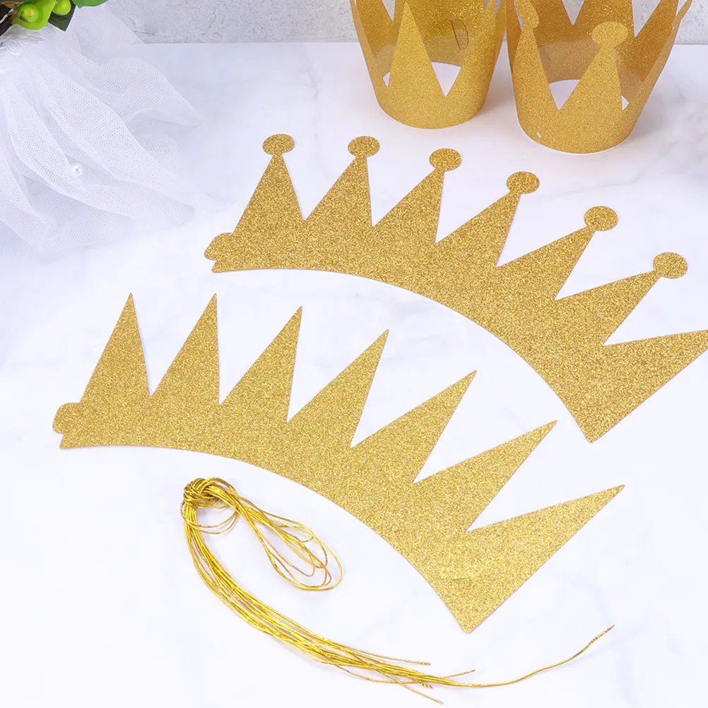 

18 Pcs Birthday Crown Hat PVC Dusting Kids Crowns Photo Props Glitter Party Hats Children Headdress Decorations