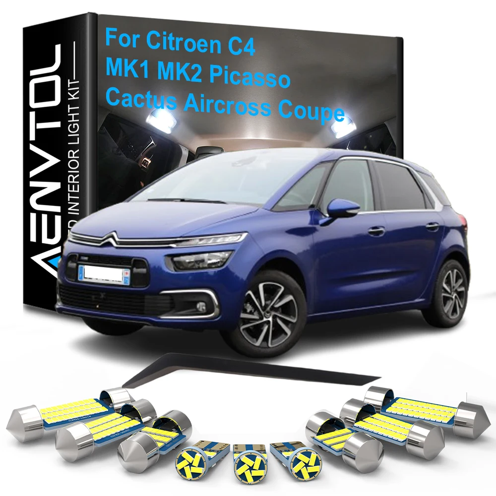 Car LED Interior Light Canbus For Citroen Grand C4 Picasso MK1 MK2 Cactus Aircross Coupe Dome Trunk Foot Door License Plate Lamp