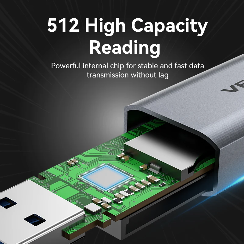 Vention – lecteur de cartes 2 en 1 USB 3.0 type-c vers Micro SD TF, adaptateur de carte mémoire OTG pour téléphone portable