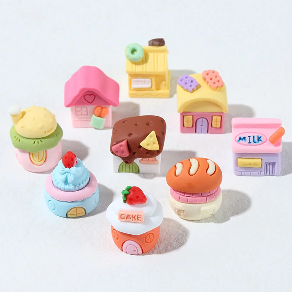 

18 Pcs Resin Food Toys Miniature Desk Decor DIY Craft Accessories Stress Relief Gifts Christmas nament