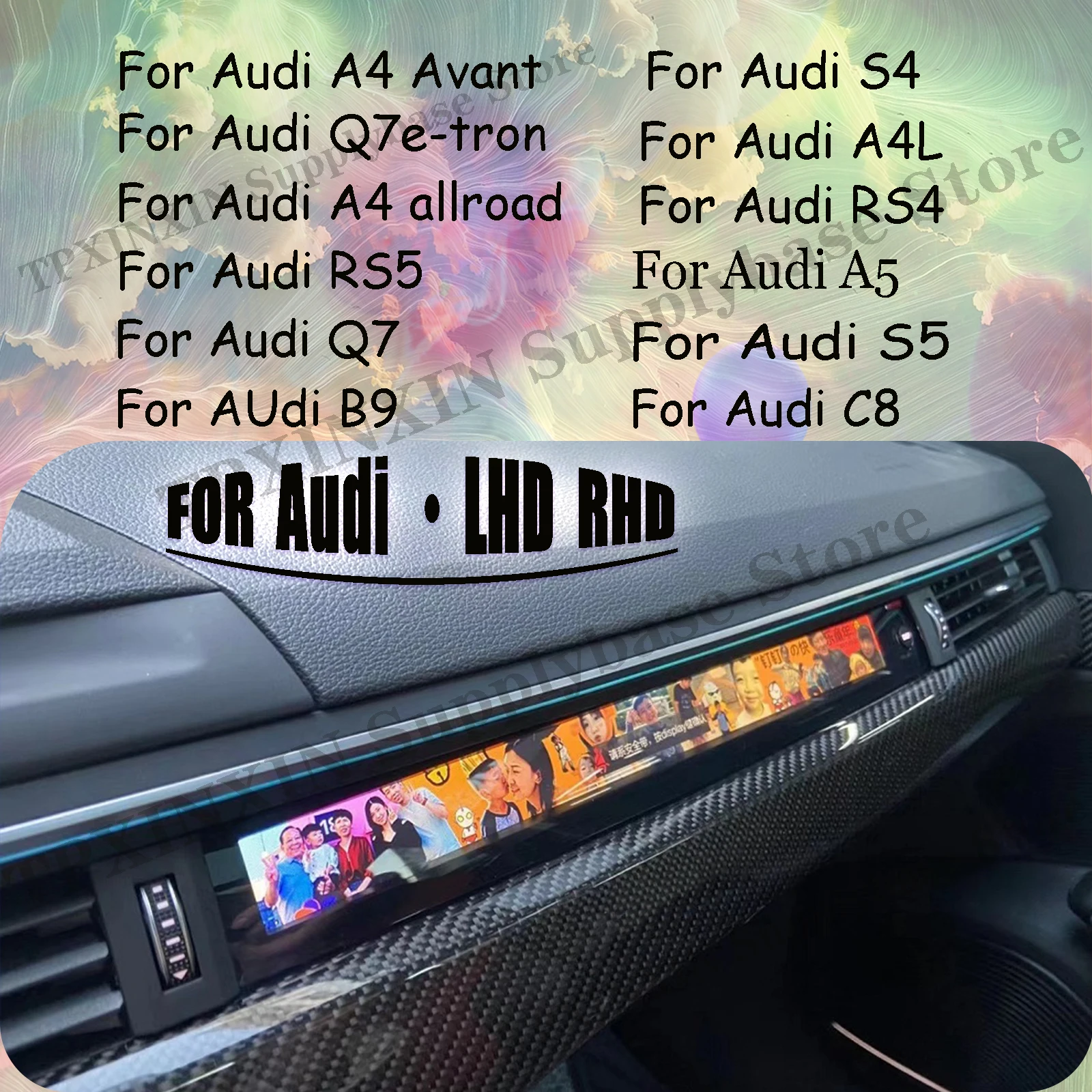 

LHD RHD Android For Audi A4L A4 S4 RS4 A5 S5 RS5 Q7 C8 B9 Co-pilot LCD Instrument Cluster Display Virtual Cockpit Instrument