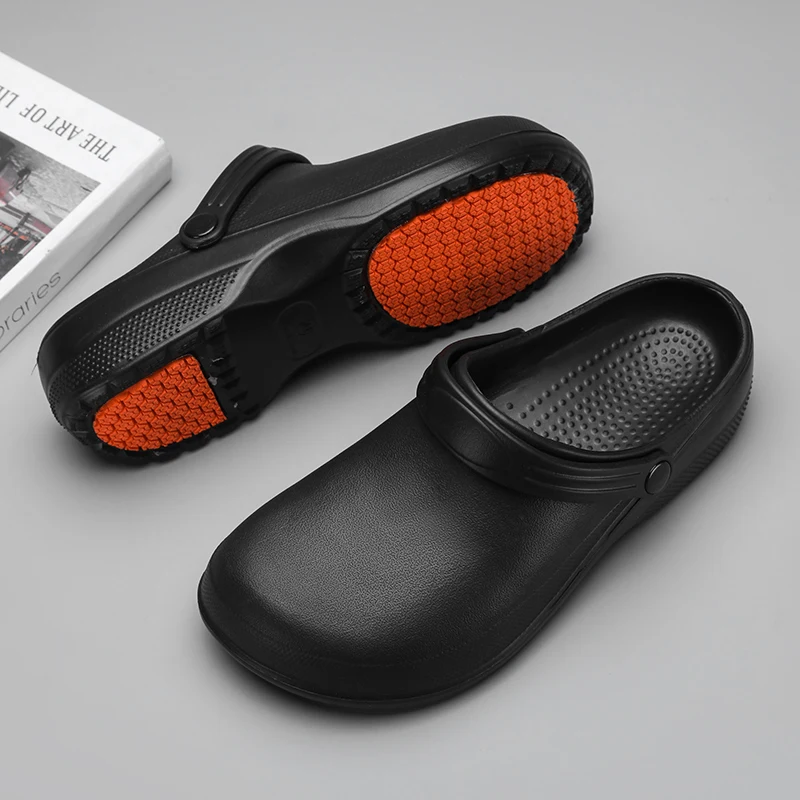 

2025 Мужская и женская обувь для шеф-повара из ЭВА, Нескользящая водонепроницаемая маслостойкая обувь, удобные рабочие тапочки, уличная обувь для рыбалки, размер 36-45