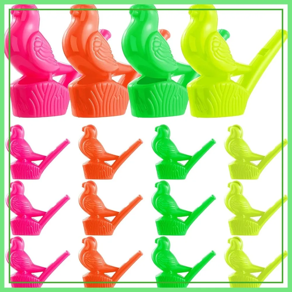 

24 Pcs Bird Water Whistle Party Toy Colorful Novelty Water Warblers Musical Instrument for Bath Party Gift