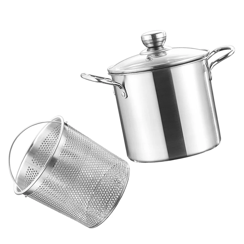 Mini Multifunctional Pot Fry Pan Fryer Deep Stainless Steel Basket Fries Holder