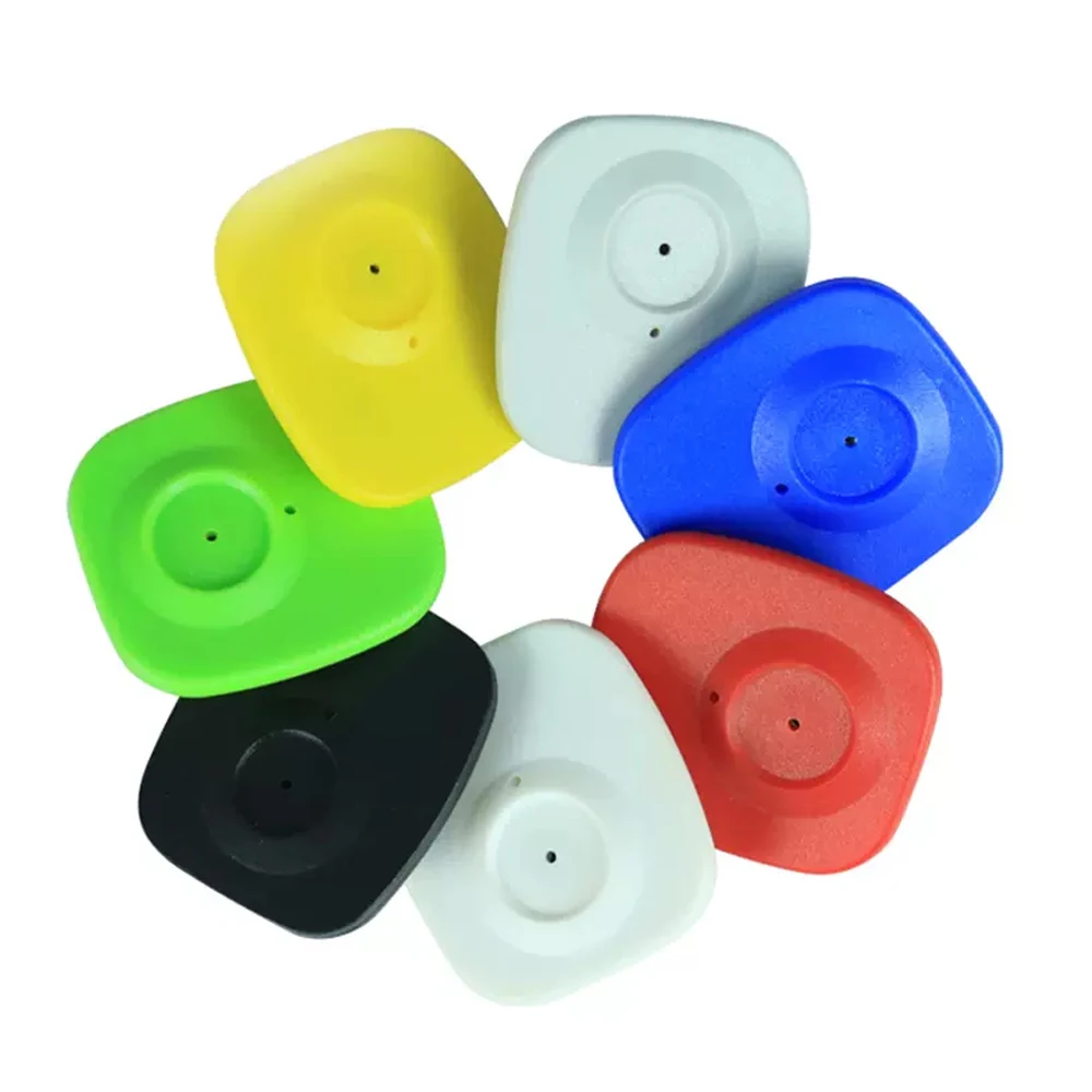 High Quality Cheap Clothing RF 8.2mhz Antitheft Security Alarm System Colorful Square EAS Hard Tag 100pcs/Box