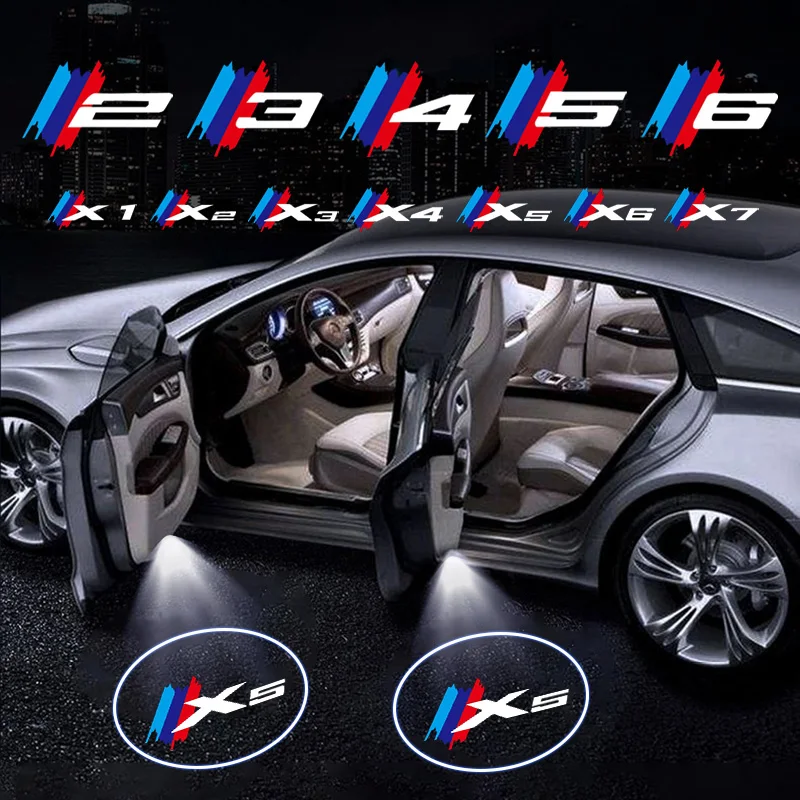 

For BMW 1 2 3 4 5 7 Series X1 X3 X4 X5 X6 X7 F10 F20 F30 G20 2Pcs Led HD Car Door Logo Welcome Light Projector Lamps Accessories
