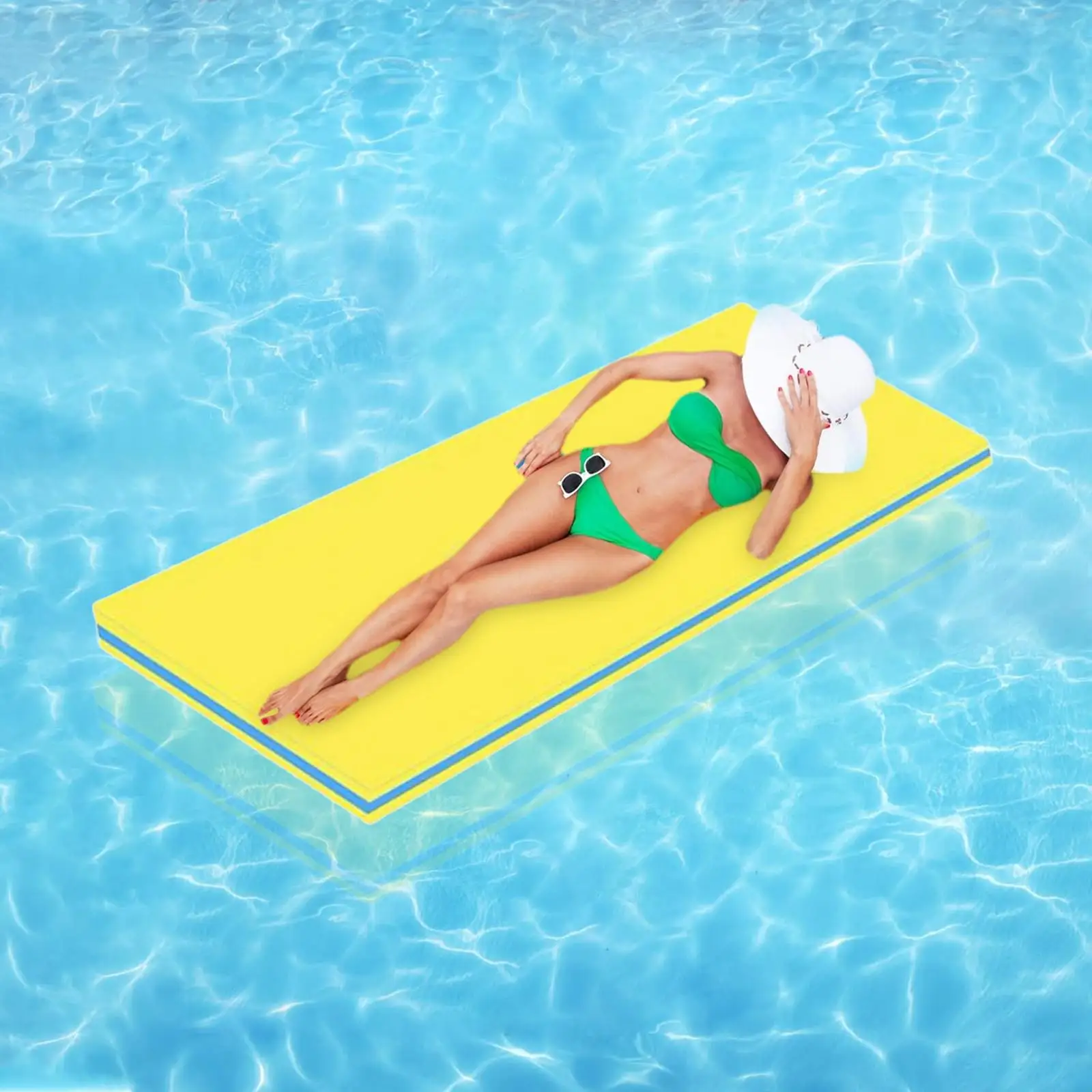 

Lake Pool Floating Mat XPE Water Mattress Easy Carry Summer Float Pad for Kids Family Beach Blanket