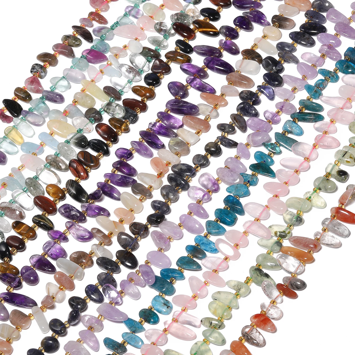 Natural Gravel Stone Irregular Beads For Jewelry DIY Beading Assorted Crystal Quartz Beads for Bracelets Crafts Accessorie 7.5in