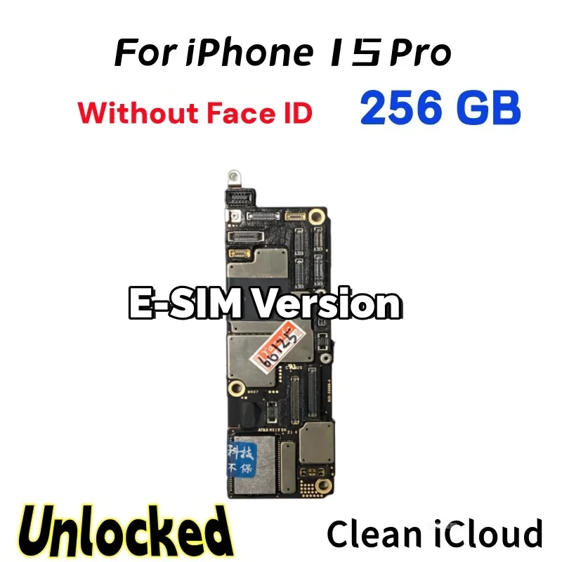 iPhone 15 Pro用ロジックボード、完全動作確認済み、128GB/256GB、Face