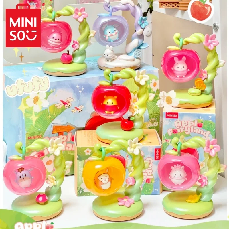 

Genuine Miniso Disney Ufufy Series Apple Wonderland Blind Box Figures Cartoon Cute Ornaments Toys Birthday Gifts Mystery Box