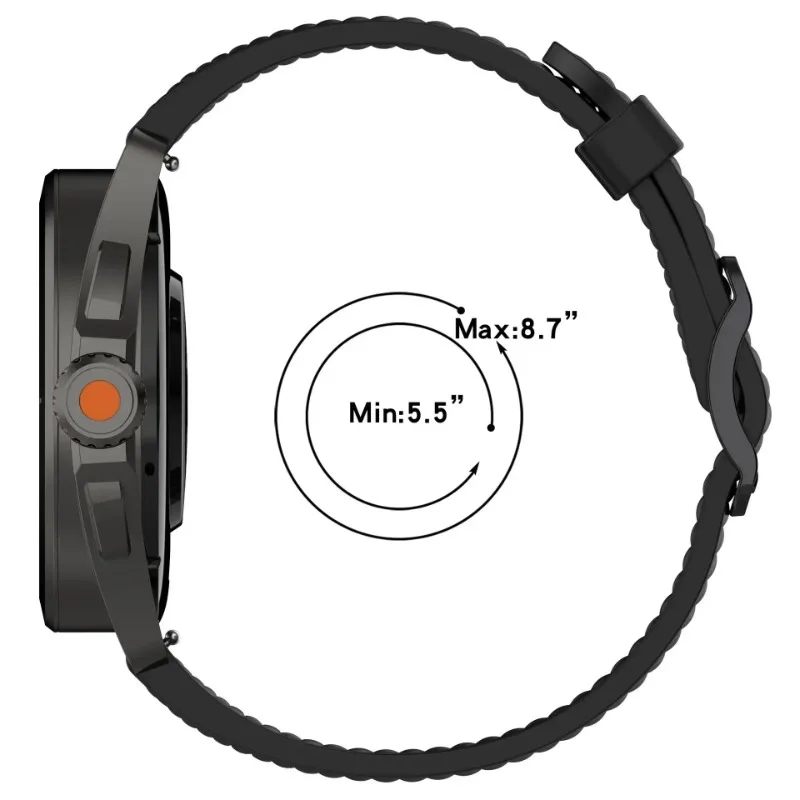 Cinturino in silicone da 20mm 22mm per Amazfit Helio/Active 2/Balance 2-1/GTS 4/3 Bracciale sportivo confortevole per Amazfit Bip 6/5 GTR 4/3