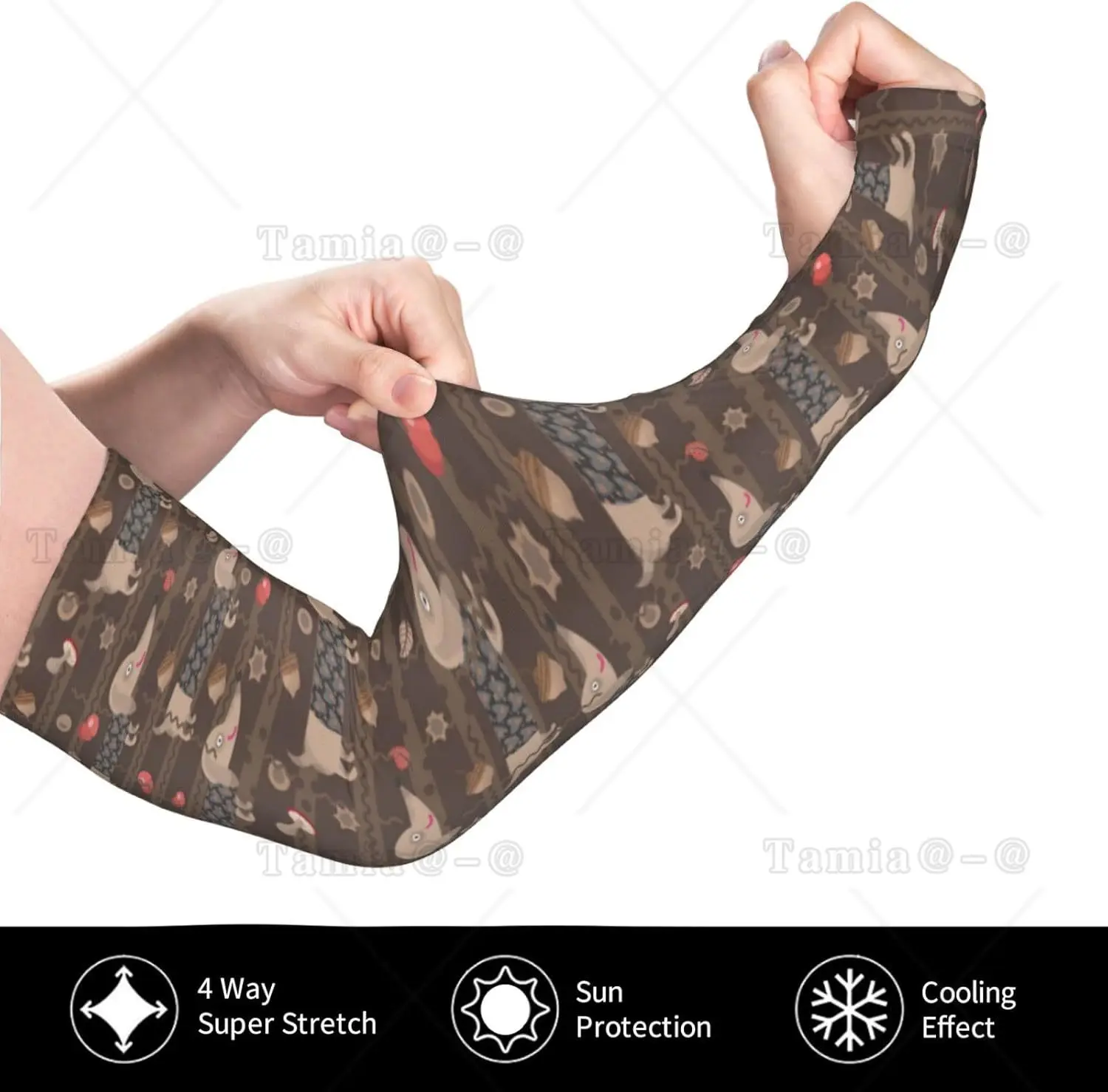 Mangas de brazo refrescantes para hombres y mujeres, protección Uv, perro salchicha, cachorro, seta, mangas de tatuaje para cubrir brazos para mujeres y hombres