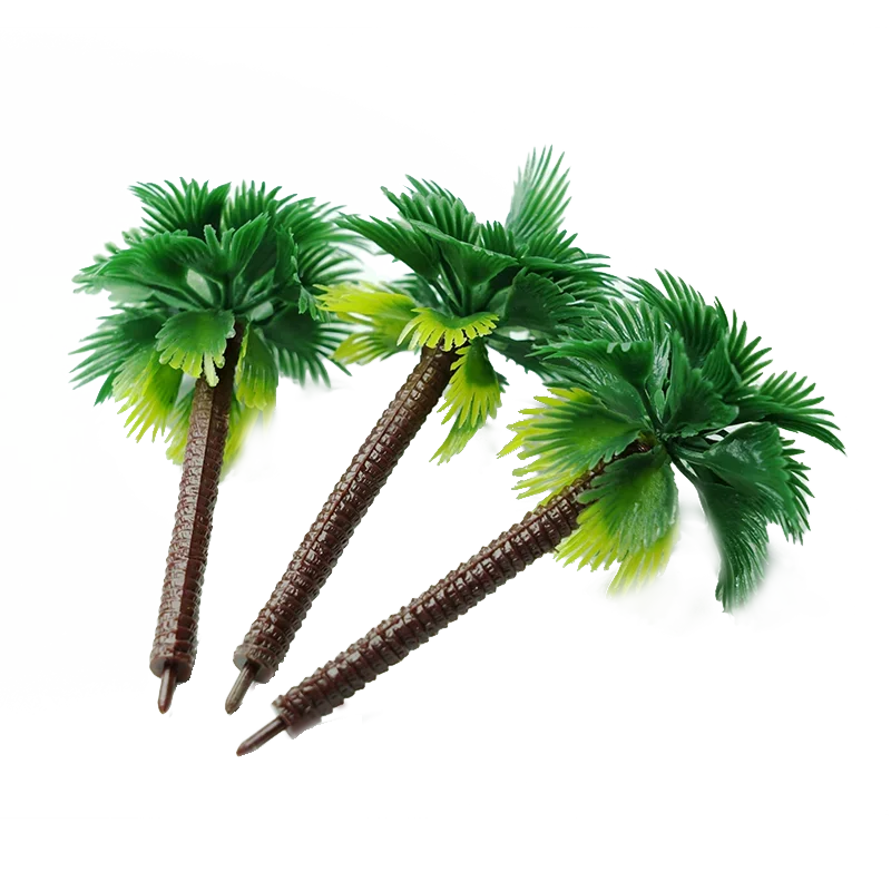 5 個の新しいプラスチックココヤシの木ミニチュア植木鉢盆栽クラフトキット DIY 装飾砂テーブルクリエイティブ趣味