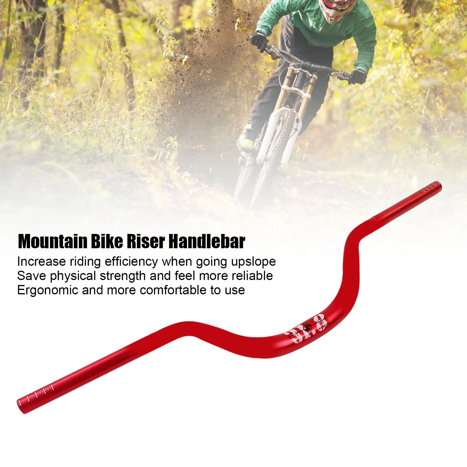 780mm Riser Handlebar Replacement Aluminum Alloy for Mountain Road Bikes Fit 31.8mm Stem