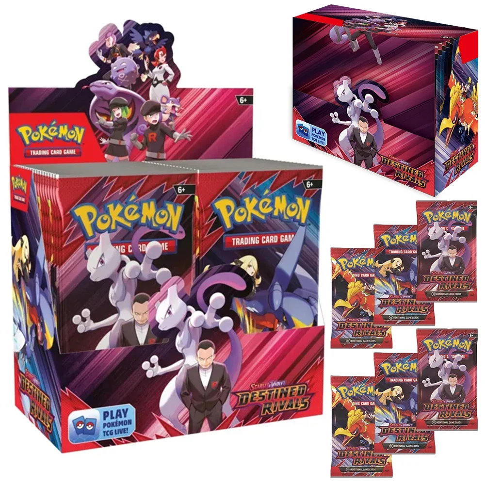 30 P-360 Stuks Pokemoned Destined Rivalen Prismatische Evolutions Kaart Stellar Crown Ultra Prisma Engels Booster Battle Transactie kaart - afbeelding 2