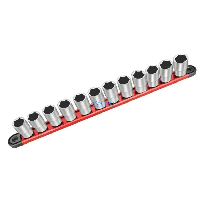 E15A 1/4 3/8 1/2 Inch Socket Rack With 360 Degree Rotating Clip And Magnet