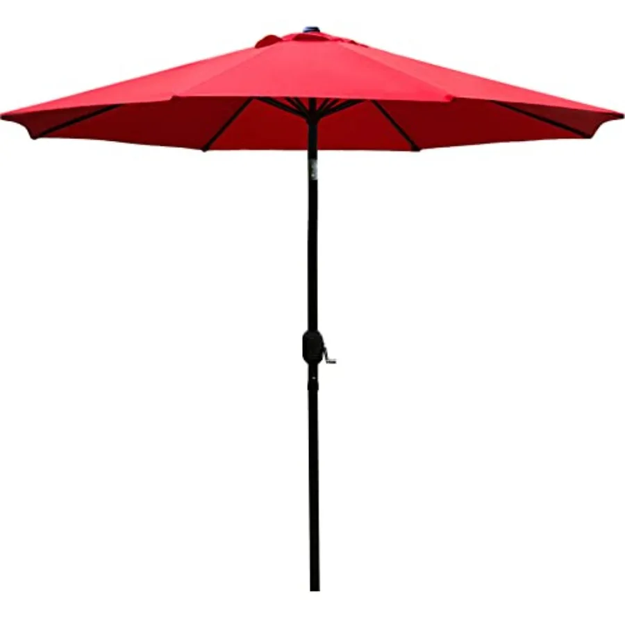 

9' Patio Umbrella Outdoor Table Umbrella with 8 Sturdy Ribs