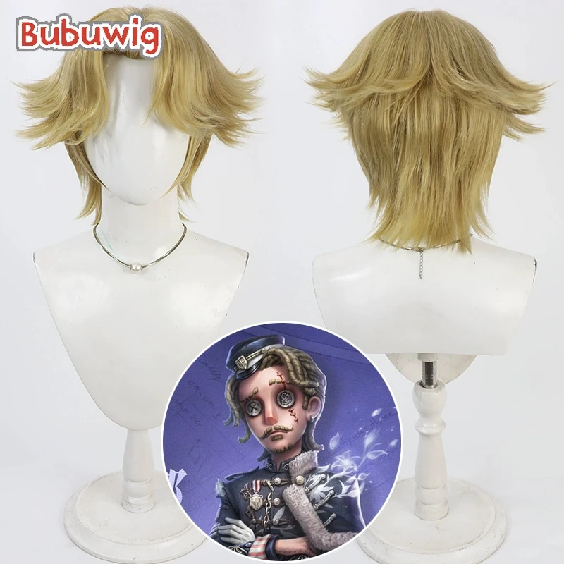 

Bubuwig синтетические волосы Эндрю Крейс косплей парики Identity V Grave Keeper Эндрю Крейс 30 см блондинка коричневый парик термостойкий