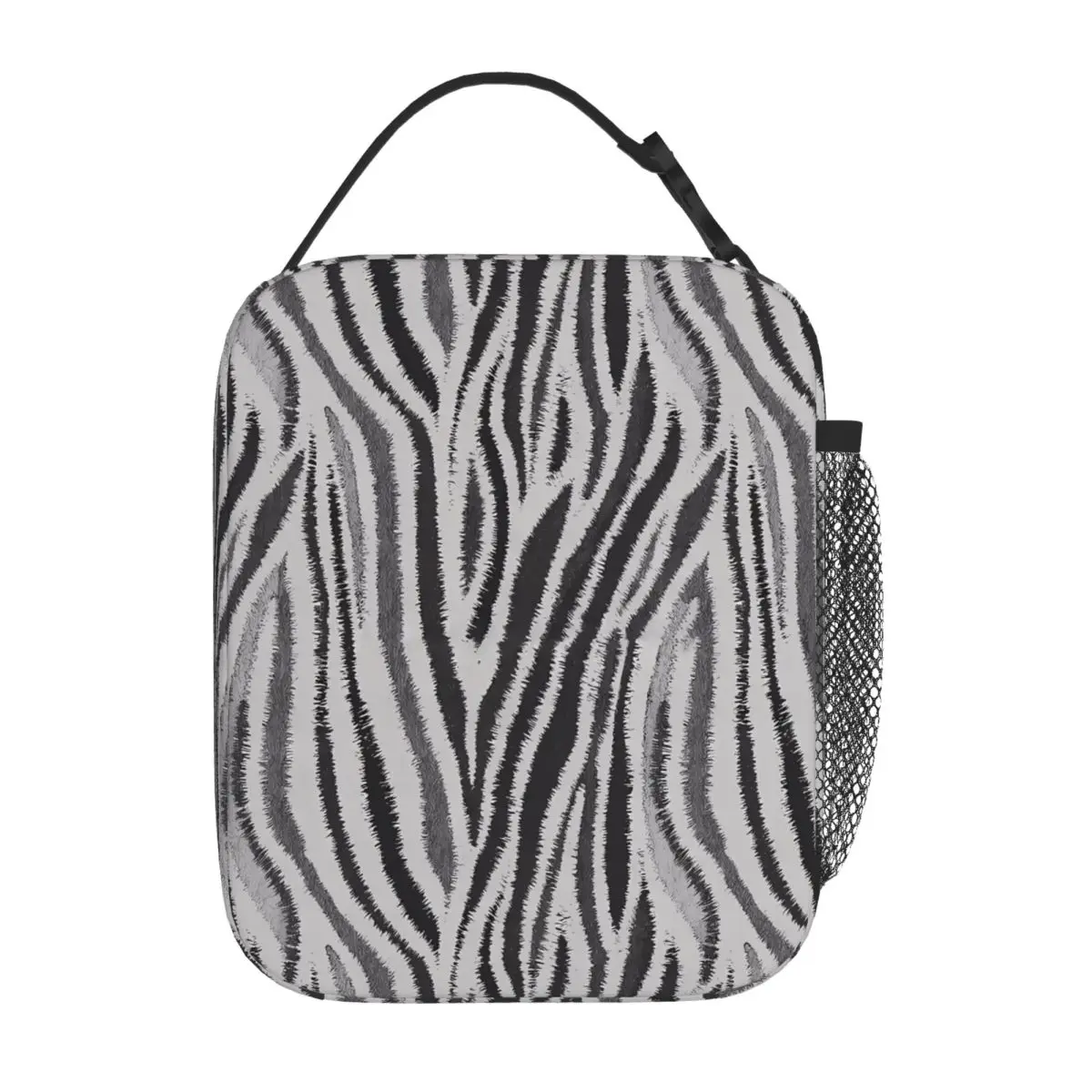 Bestselling Zebra Stripes Pattern Print Neutral Tone Cooler Lunch Bag Road Trip Thermal Lunch Bag
