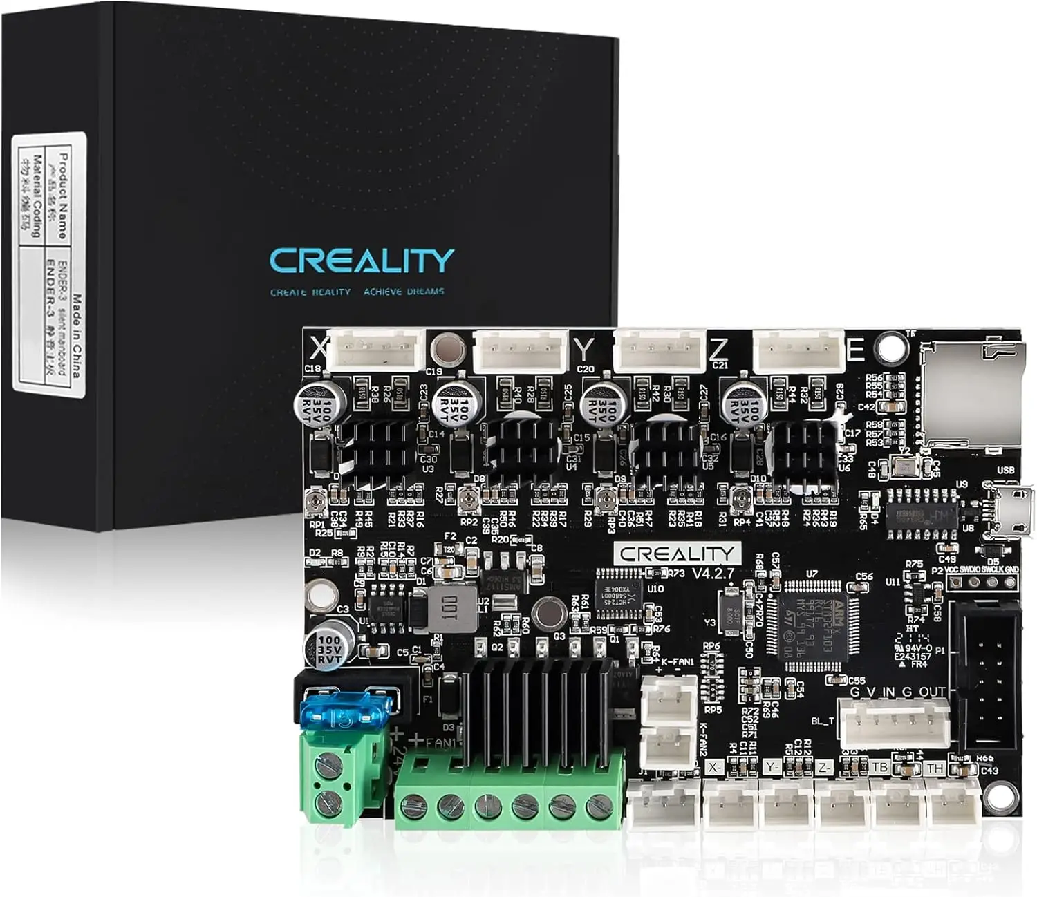 

Official Creality 3D Printer Ender 3 Silent Board Motherboard V4.2.7 for Ender 3/V2/Pro/Max/Neo/V2 Neo/Max Neo