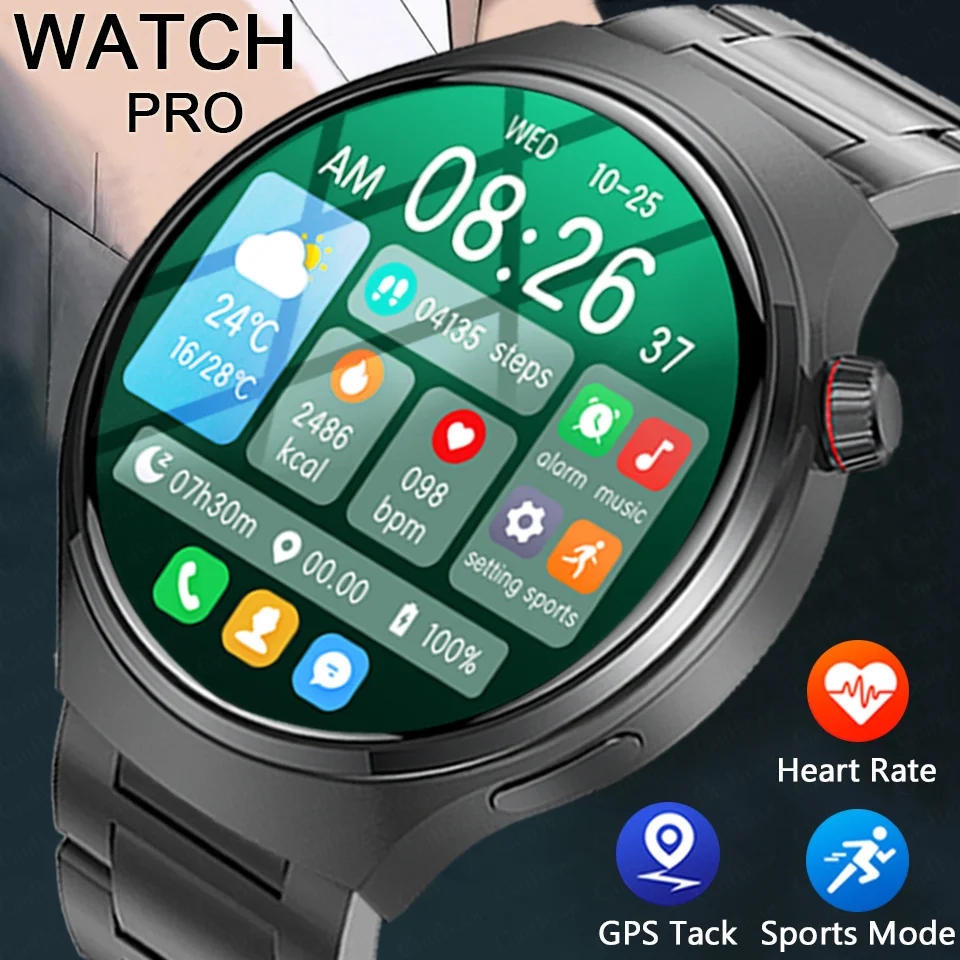 

2025 Новые профессиональные умные часы мужские GPS-трекер AMOLED 360*360 HD экран пульсометр 100 + спортивный режим Bluetooth вызов SmartWatch женские